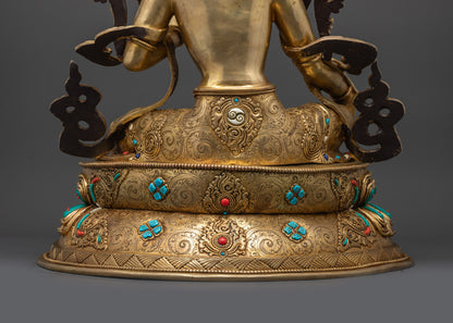 Premium Green Tara Sculpture | Buddhist Goddess of Swift Protection