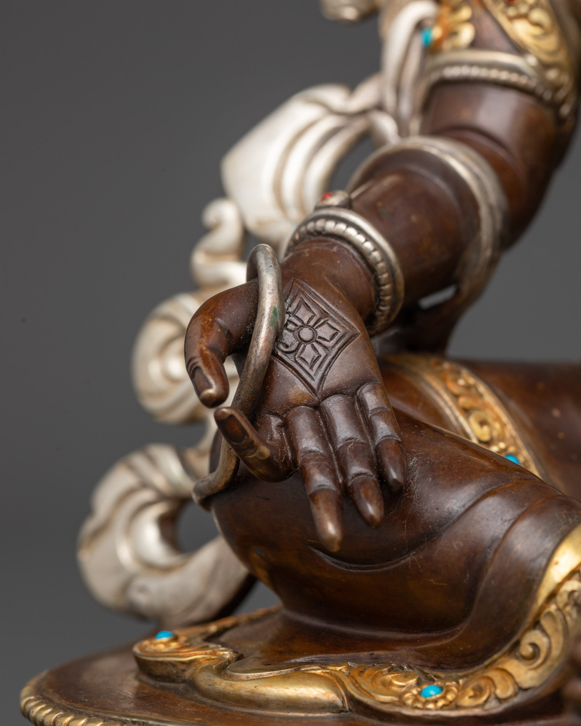 Oxidized Green Tara Sculpture | Authentic Buddhist Goddess Idol