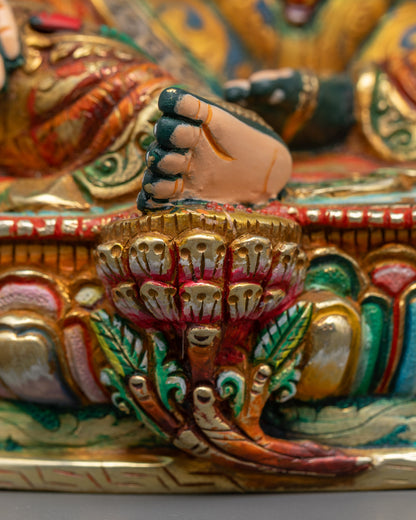 Beautifully Detailed Green Tara Statue | Art for Spiritual Enlightenment