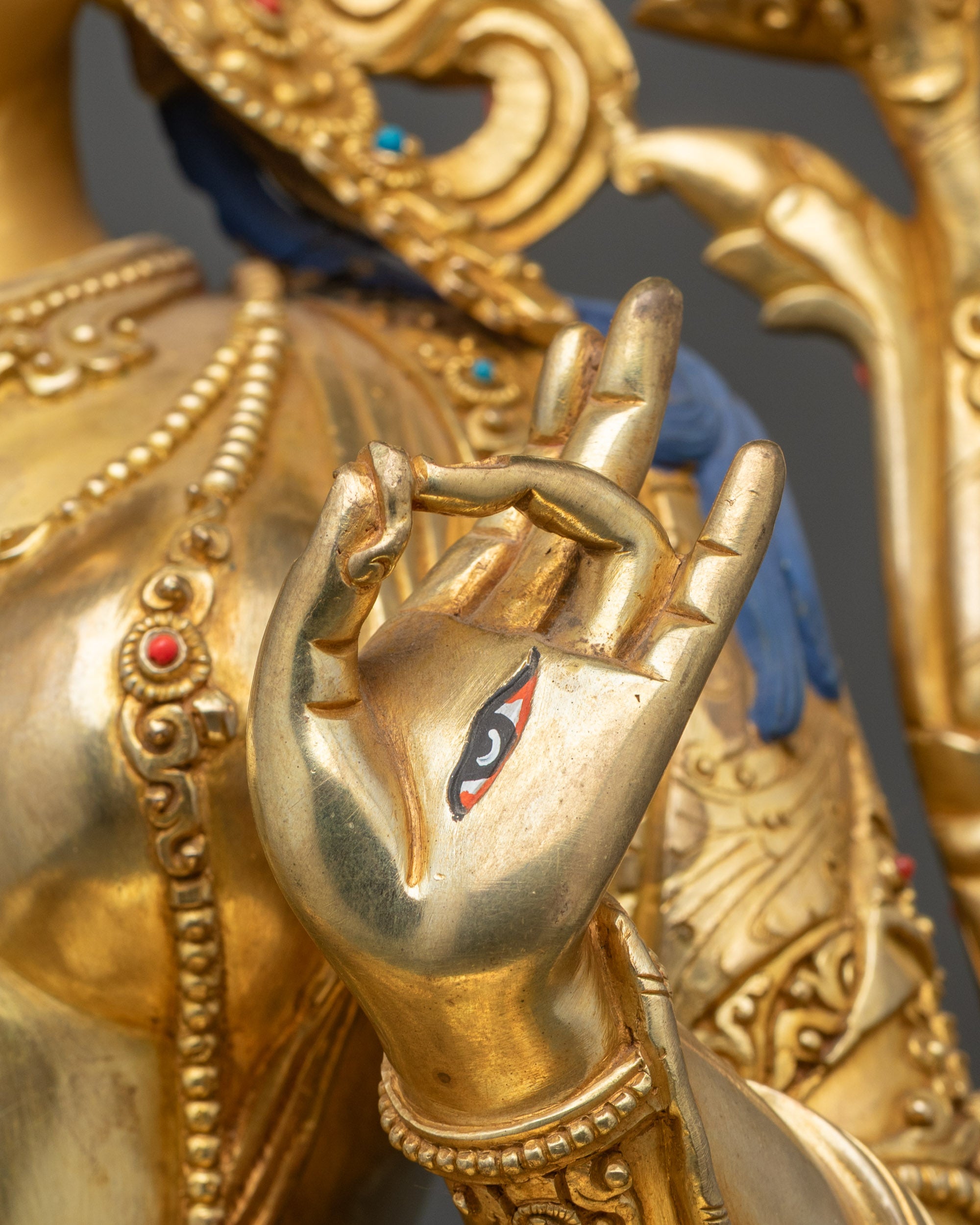 Handcrafted White Tara Sculpture for Spiritual Protection and Healing