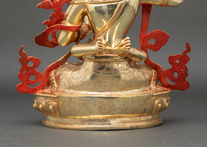 Manjushri with Consort - Handmade Sculpture for Spiritual Harmony