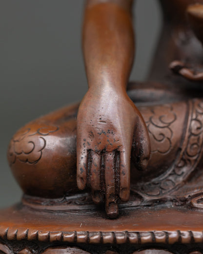Nepalese Shakyamuni Buddha Statue | Sacred Buddhist Sculpture