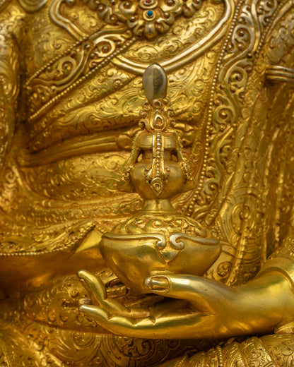 Exquisite Large Guru Rinpoche Statue | Fine Newari Craftsmanship