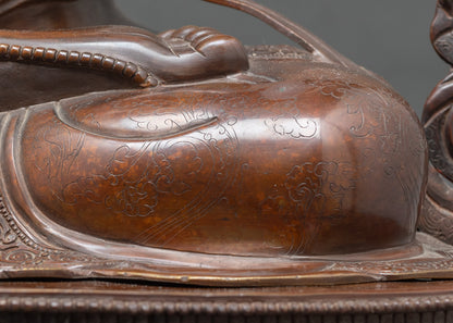 Manjushri Meditation Statue | Authentic Lost-Wax Copper Artwork from Nepal