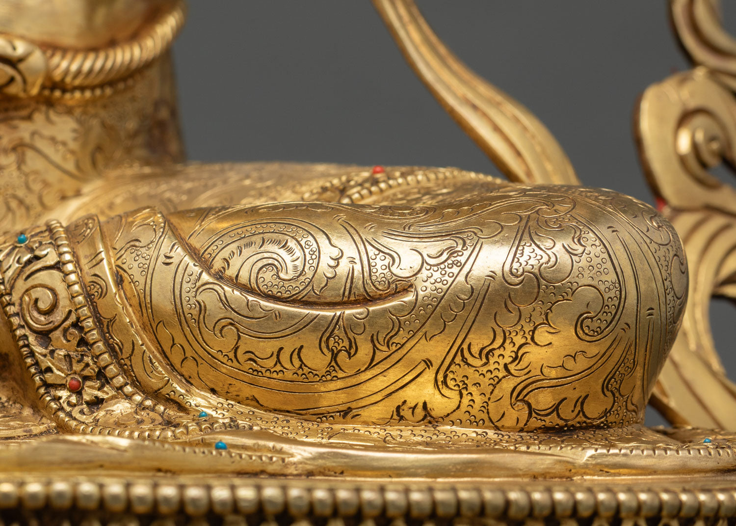 Green Tara Statue –Tibetan Deity with Gold Gilded Finish