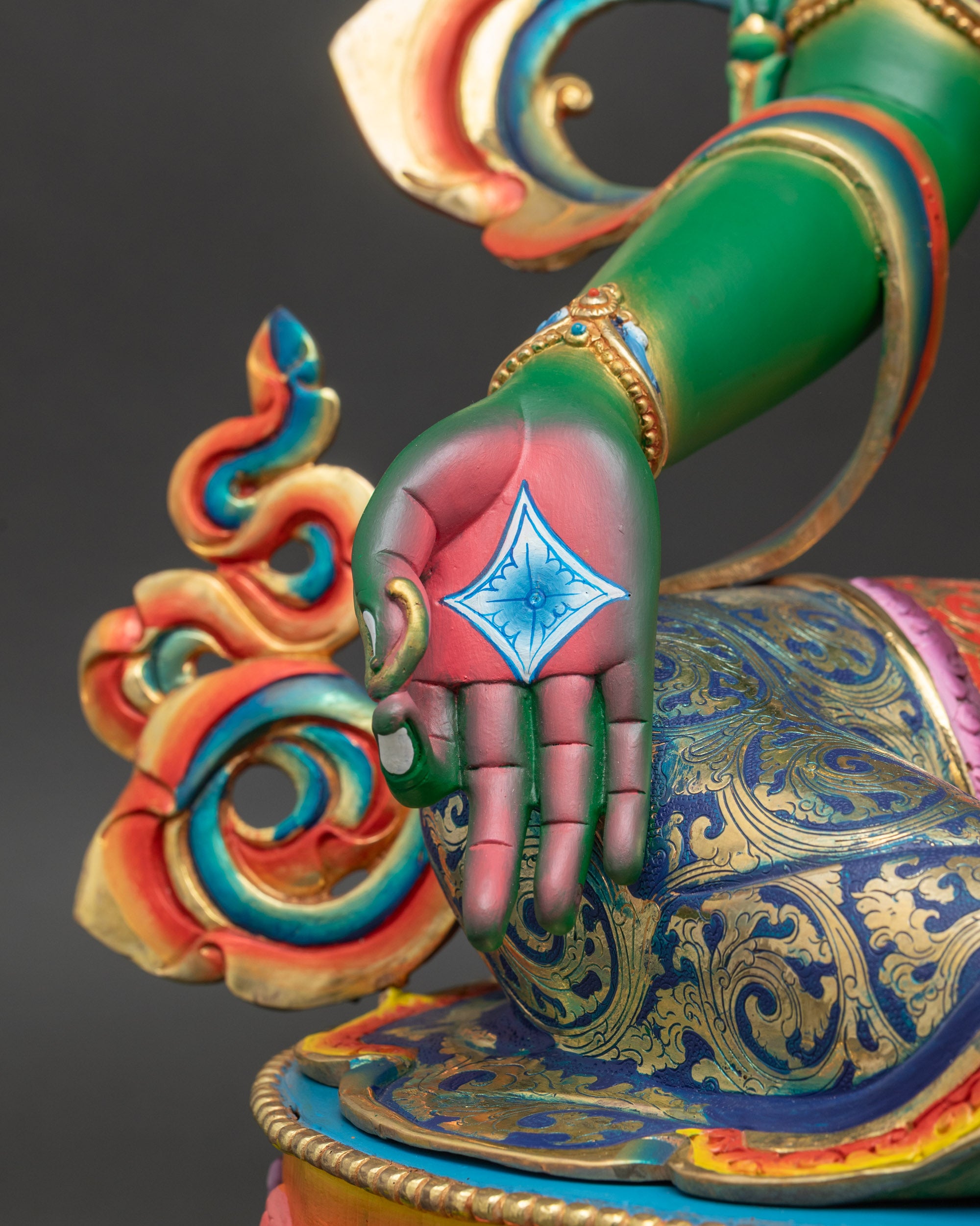 Compassionate Jetsun Dolma Statue | Hand-Painted Tibetan Artwork