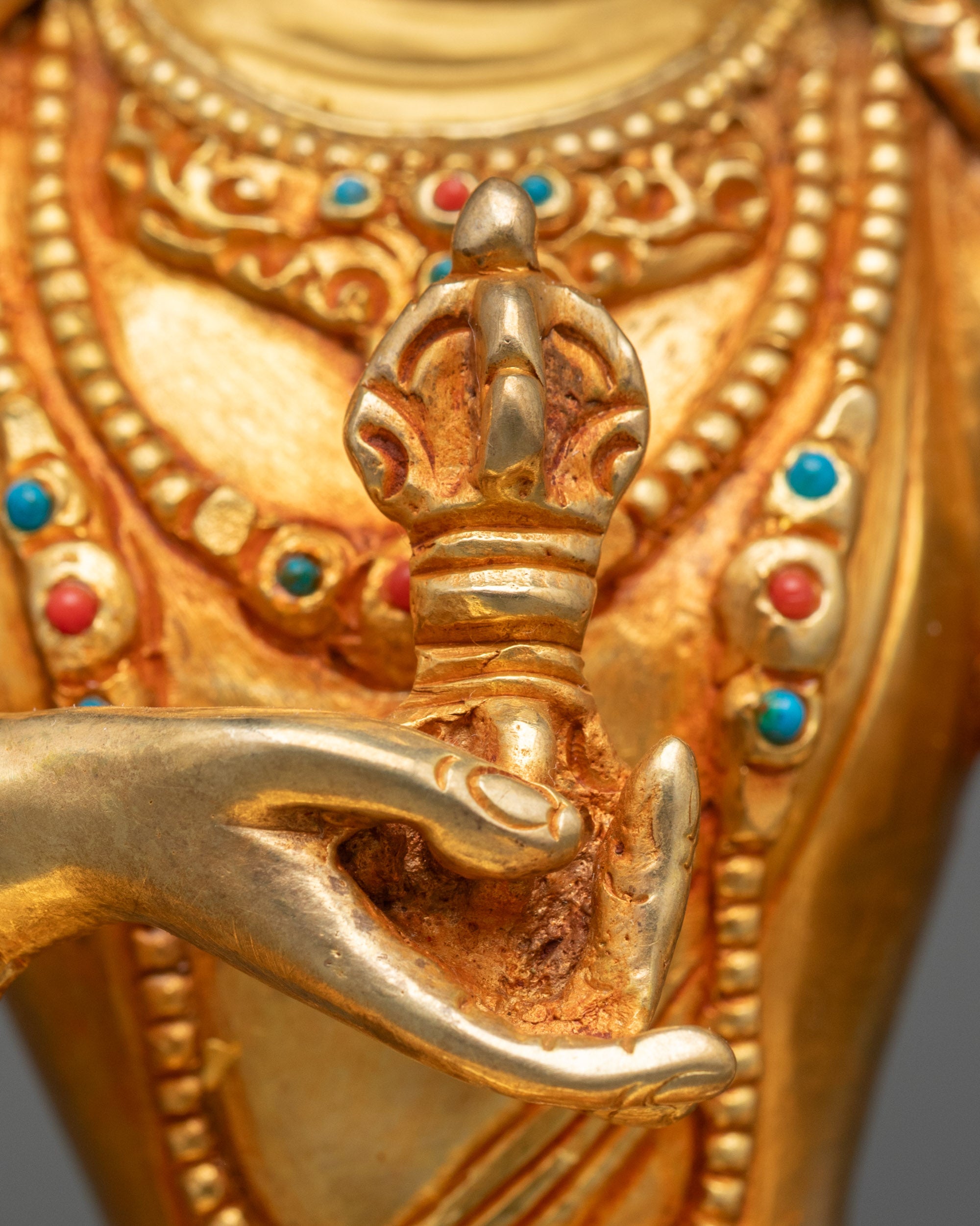 Vajrasattva Statue | Handcrafted Nepalese Copper Buddhist Deity