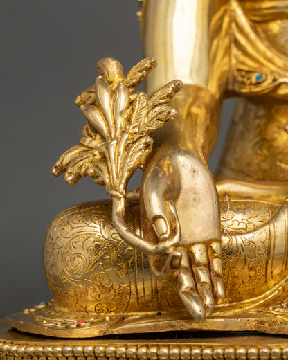 Healing Energy of Medicine Buddha | Ritual Copper Statue from Nepal