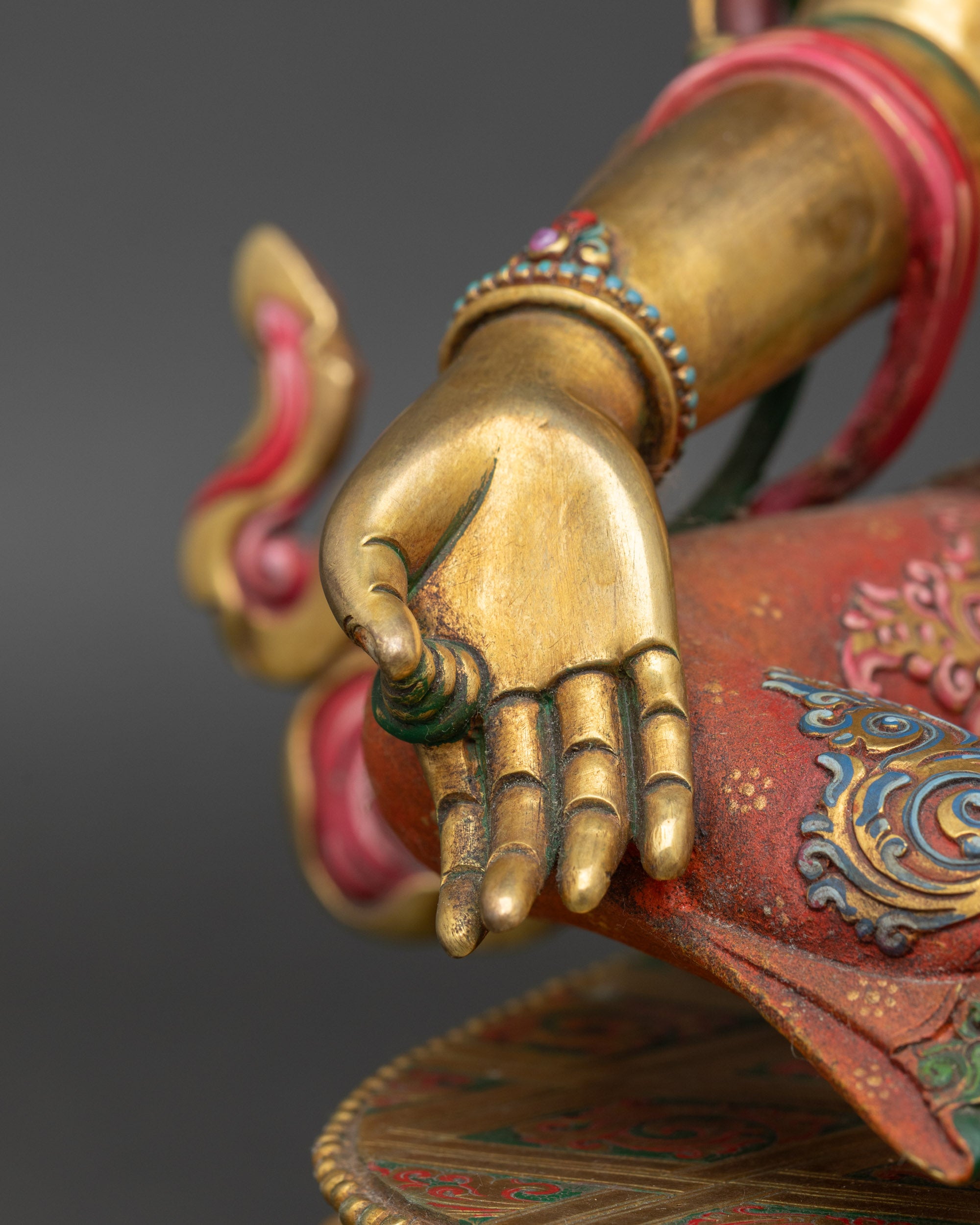 Green Tara Altar Statue | Tibetan Buddhist Icon of Compassion