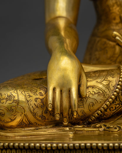Handmade Shakyamuni Buddha Statue | Lost-Wax Cast Metal Craft