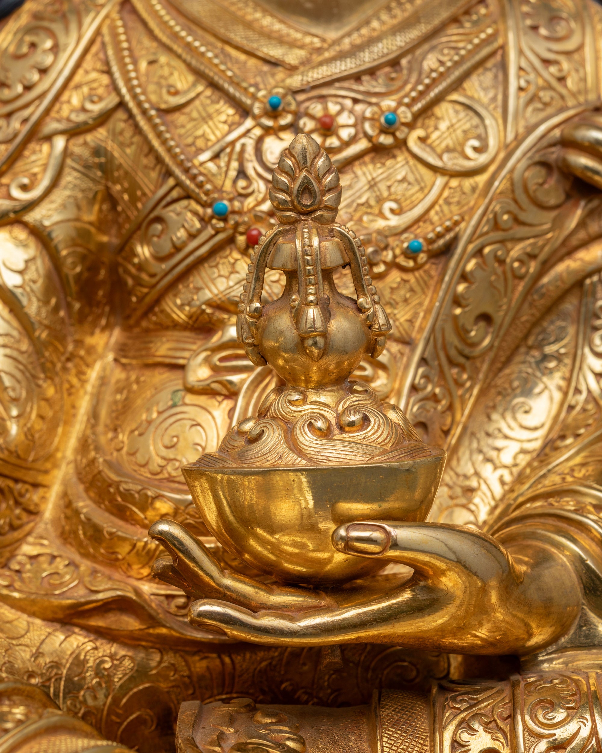 Handmade Buddhist Padmasambhava Statue | Guru Rinpoche Idol