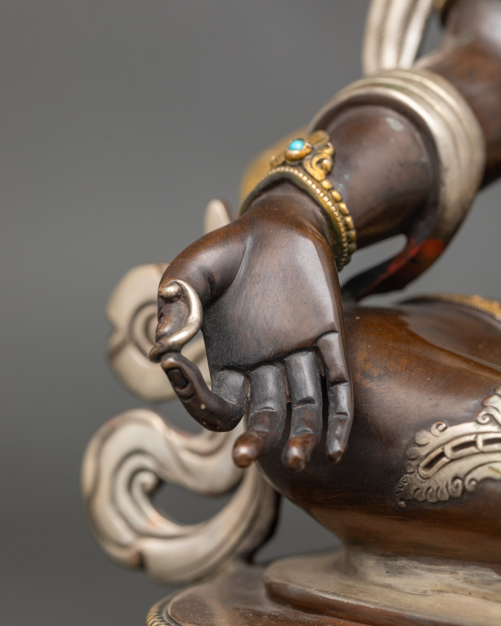 Green Tara Buddha Statue | Handcrafted Nepalese Copper Figurine for Meditation