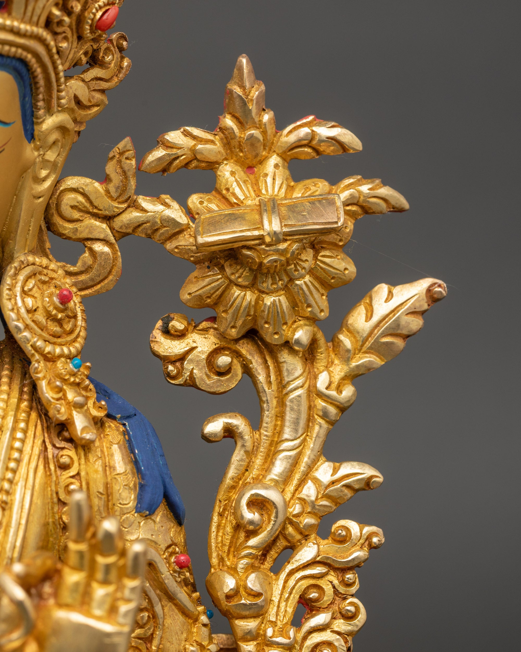 Handcrafted Manjushri Statue for Meditation | Traditional Tibetan Art