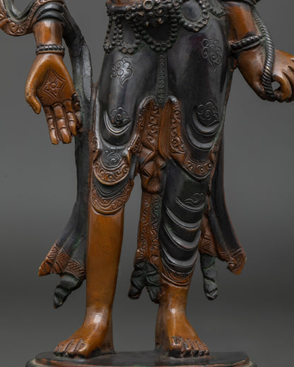 Sacred Chenrezig Statue in Standing Posture | Handcrafted Himalayan Art