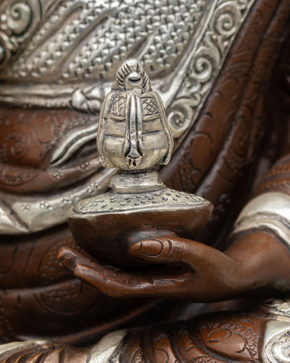 Guru Rinpoche Statue | Lost Wax Hand-Carved Buddhist Art