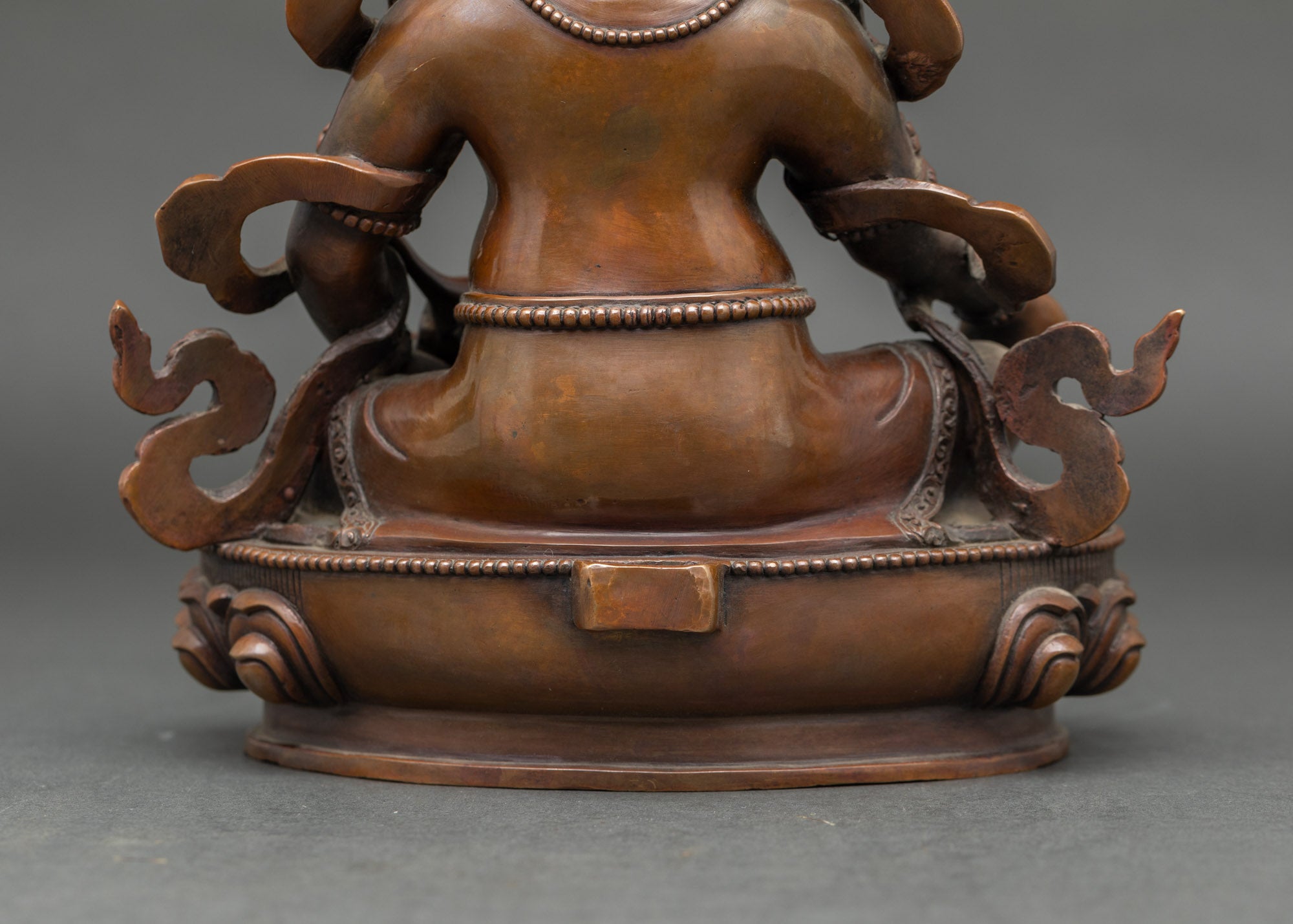 Dzambhala Altar Figurine | Traditional Himalayan Copper and Oxidized statue