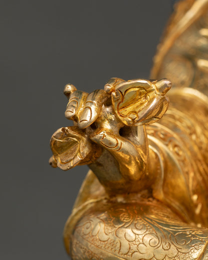 Padmasambhava Statue | 24K Gold Fire-Gilded Copper Art