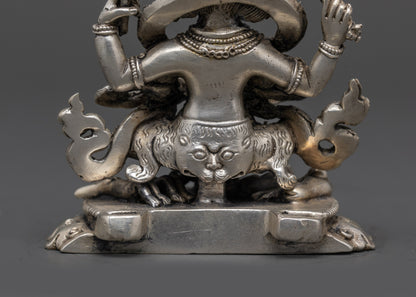 Four-Armed Mahakala Mantra Statue | Handcrafted Tibetan Protector