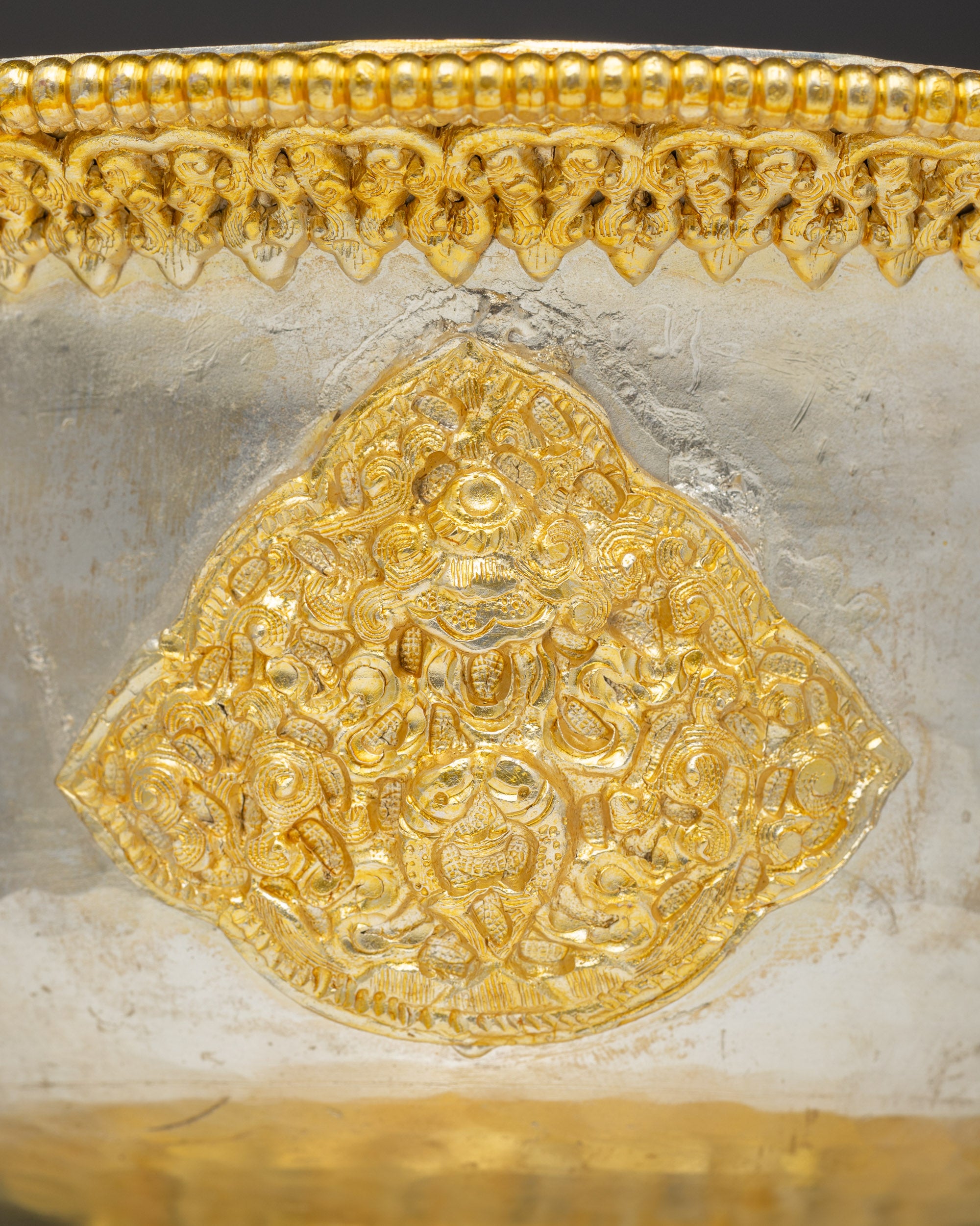 Gold and Silver-Plated Water Offering Set of Seven Bowl