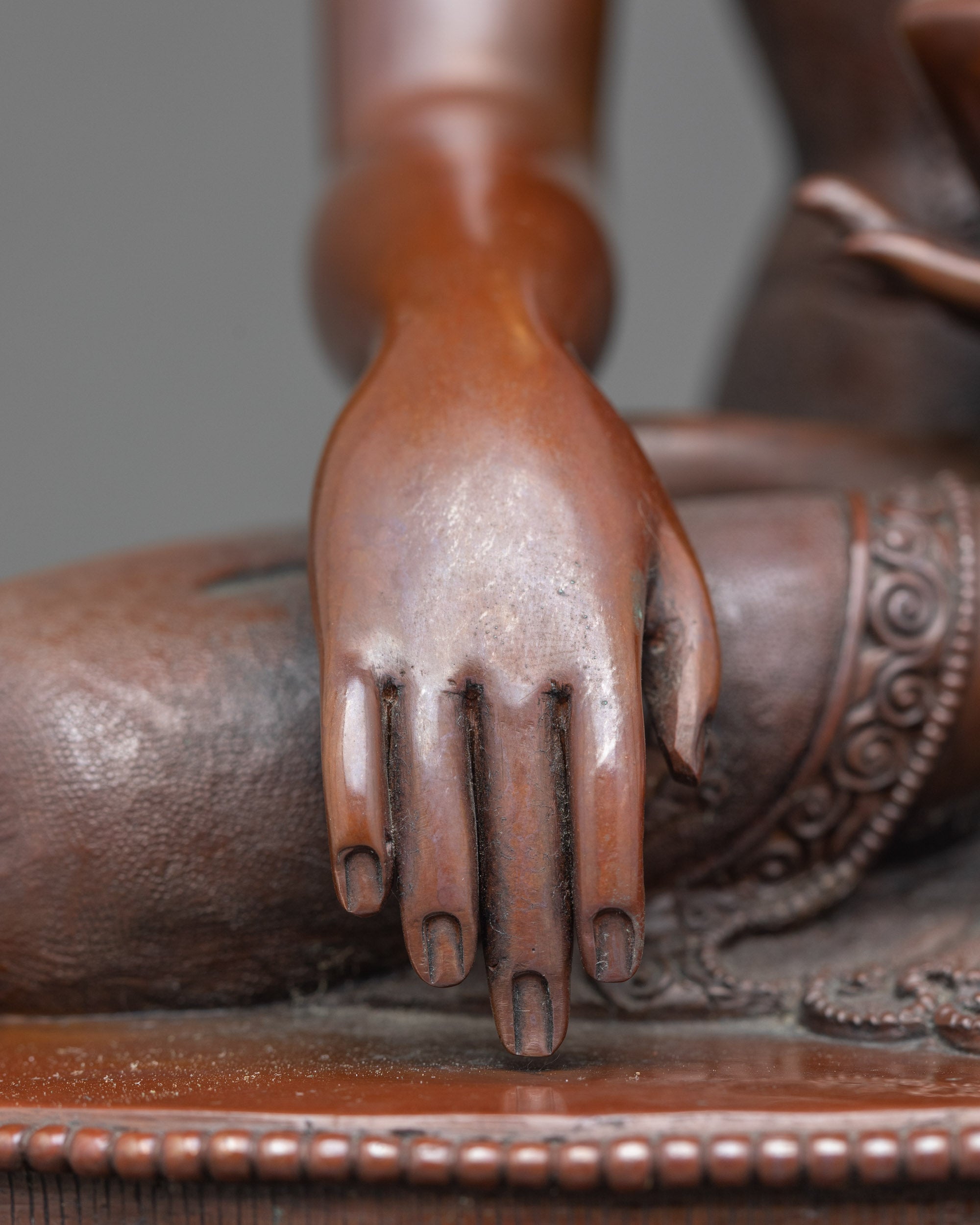 Oxidized Shakyamuni Buddha Meditation Statue from Nepal