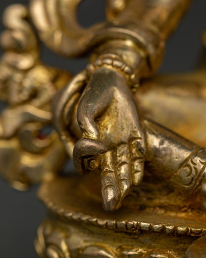 Small Green Tara Statue | Handmade Buddhist Meditation Art