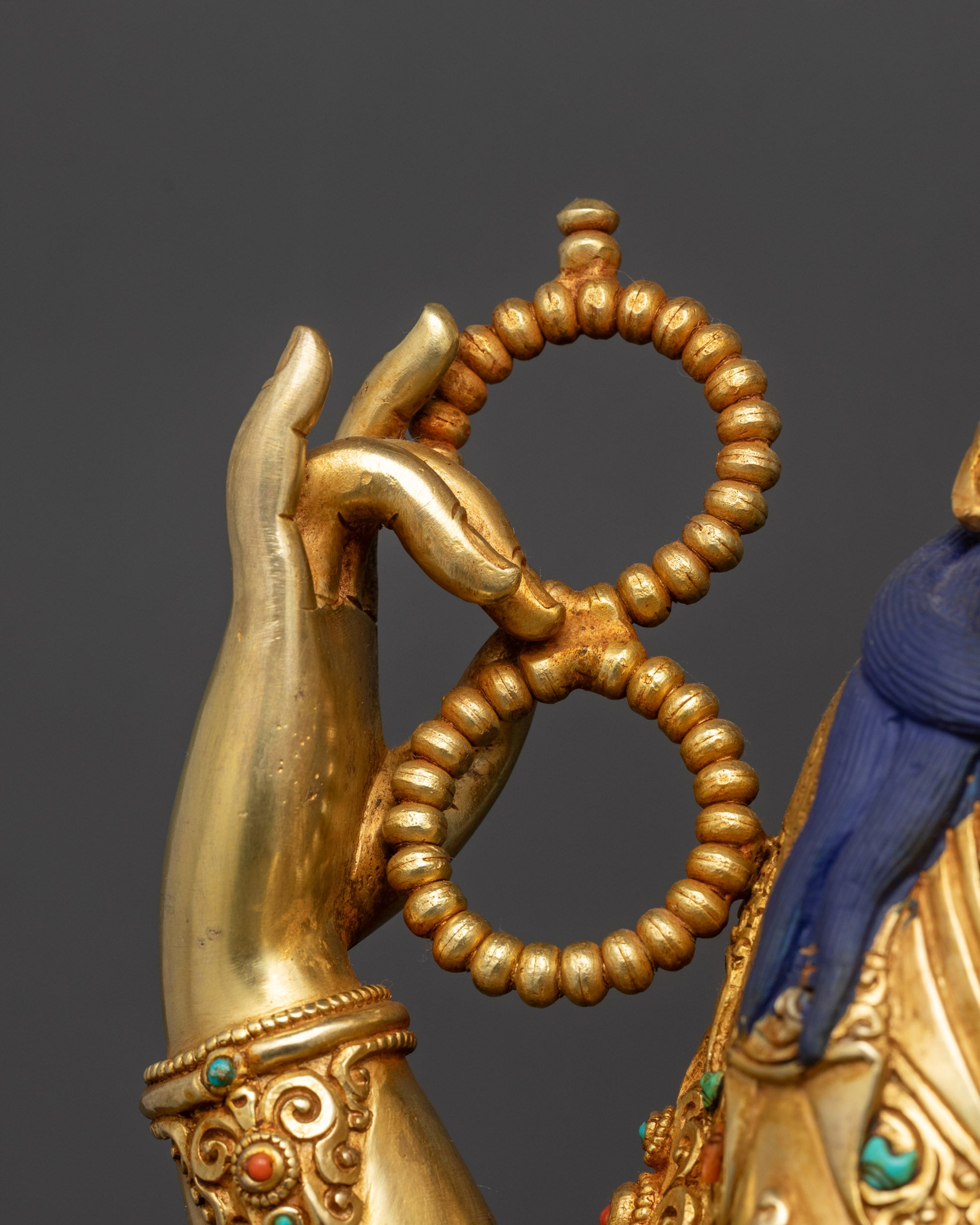 Traditional Chenrezig Statue | Gold Fire-Gilded Tibetan Buddhist Art