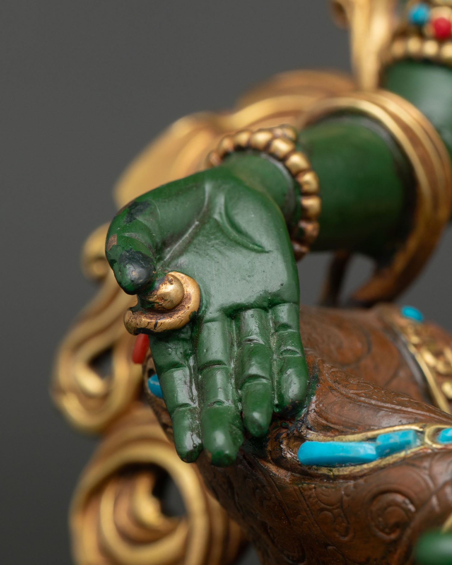 Green Tara Statue | Traditional Buddhist Art for Home Altar