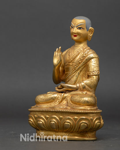 Tsongkhapa Statue Set with Two Disciples | Lost-Wax Craftsmanship