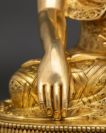 Three Buddha Statue Set | Gold Fire-Gilded Copper Sculpture Collection