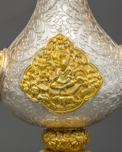 Tea pot with Dragon Handle | Tibetan Ritual Pot for Buddhist Ceremonies