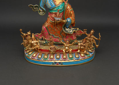 Standing Guru Rinpoche Statue | Buddhist Zen Decor from Nepal