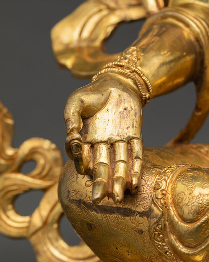 Green Tara Statue | Authentic Buddhist Artwork from Nepal