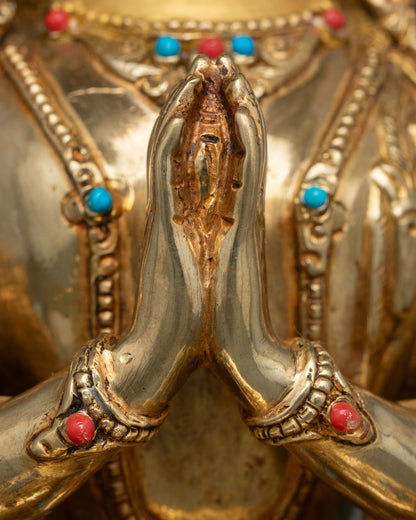 Chenrezig Statue | Four-Armed Bodhisattva of Infinite Compassion