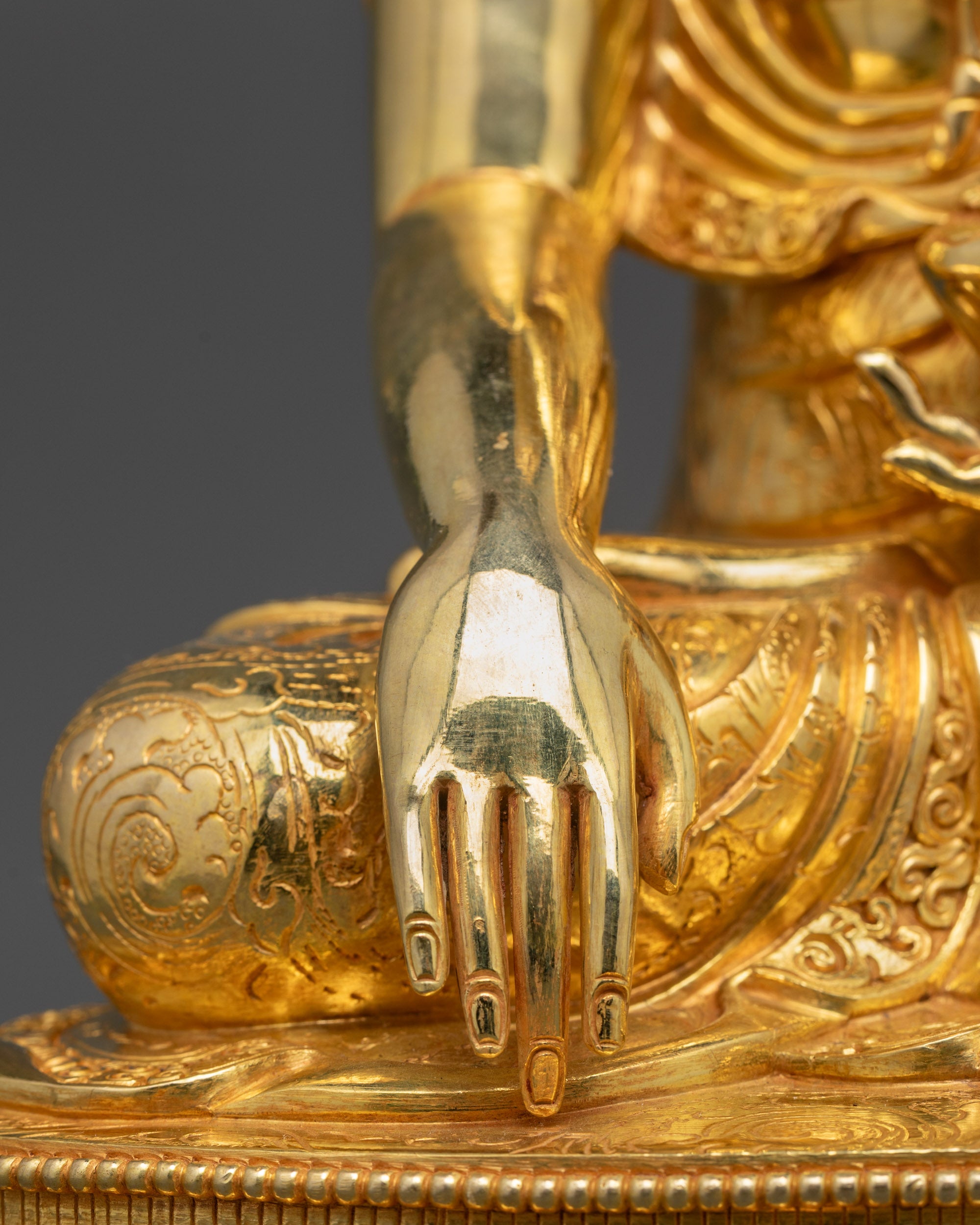 Enlightened Shakyamuni Buddha Sculpture | Lost Wax Casted Himalayan Art