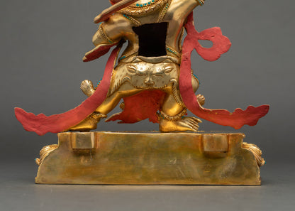 Wrathful Chakna Dorje Sculpture | Handicrafted Nepalese Artwork