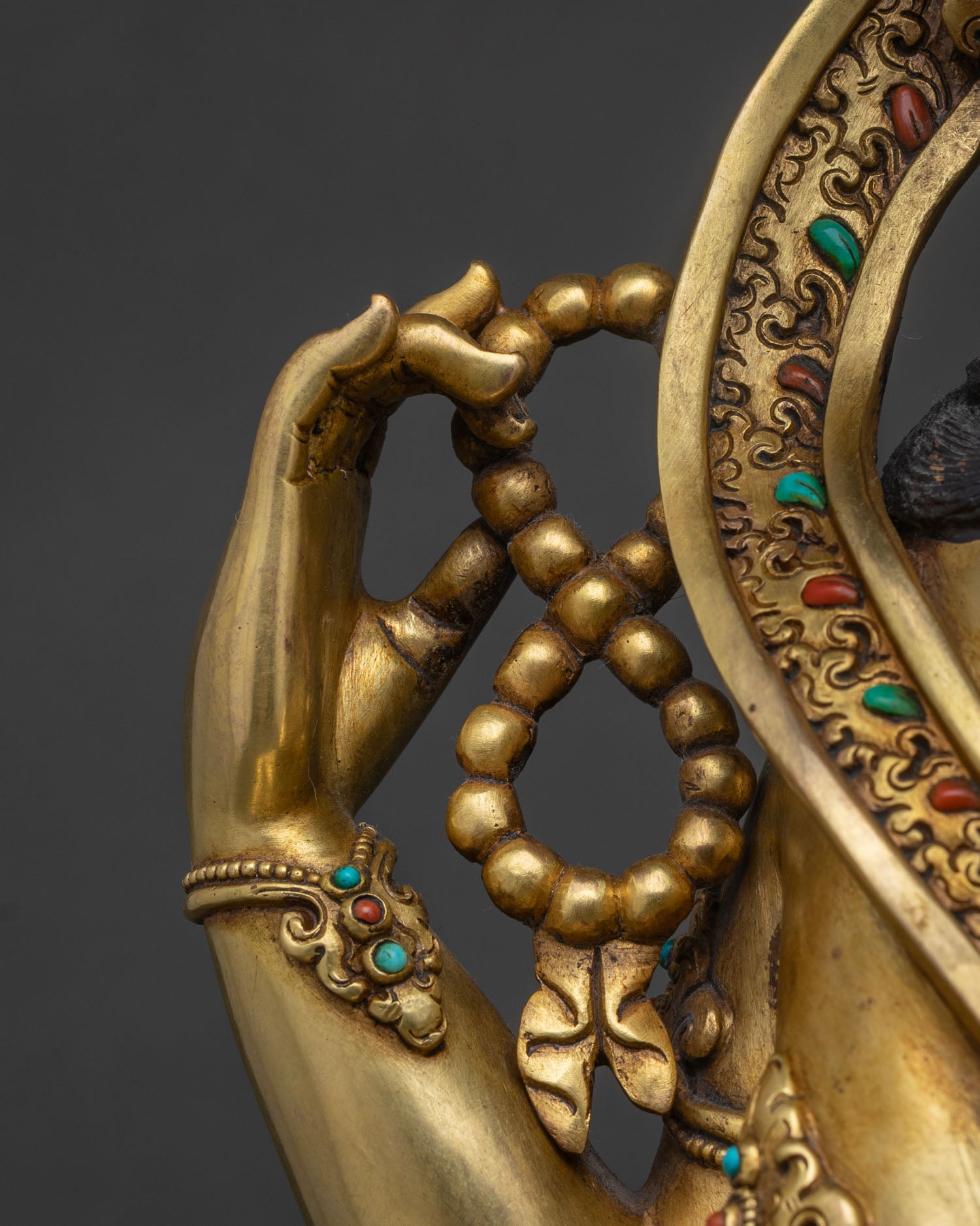 Chenrezig Statue | Traditionally Gold Fire-Gilded Copper Sculpture