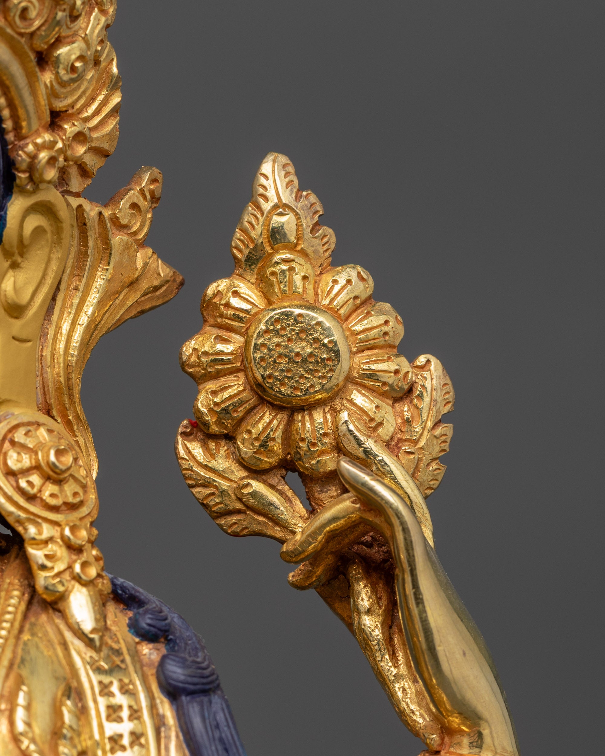 Eternal Compassion Chenrezig Statue | 24K Gold-Gilded Avalokiteshvara
