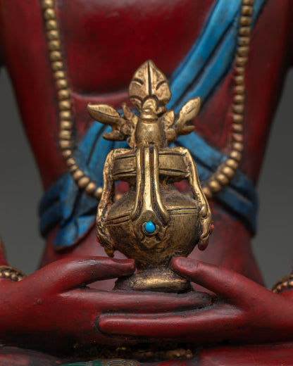 Multicolor Amitayus Statue | Buddha of Long Life and Wisdom