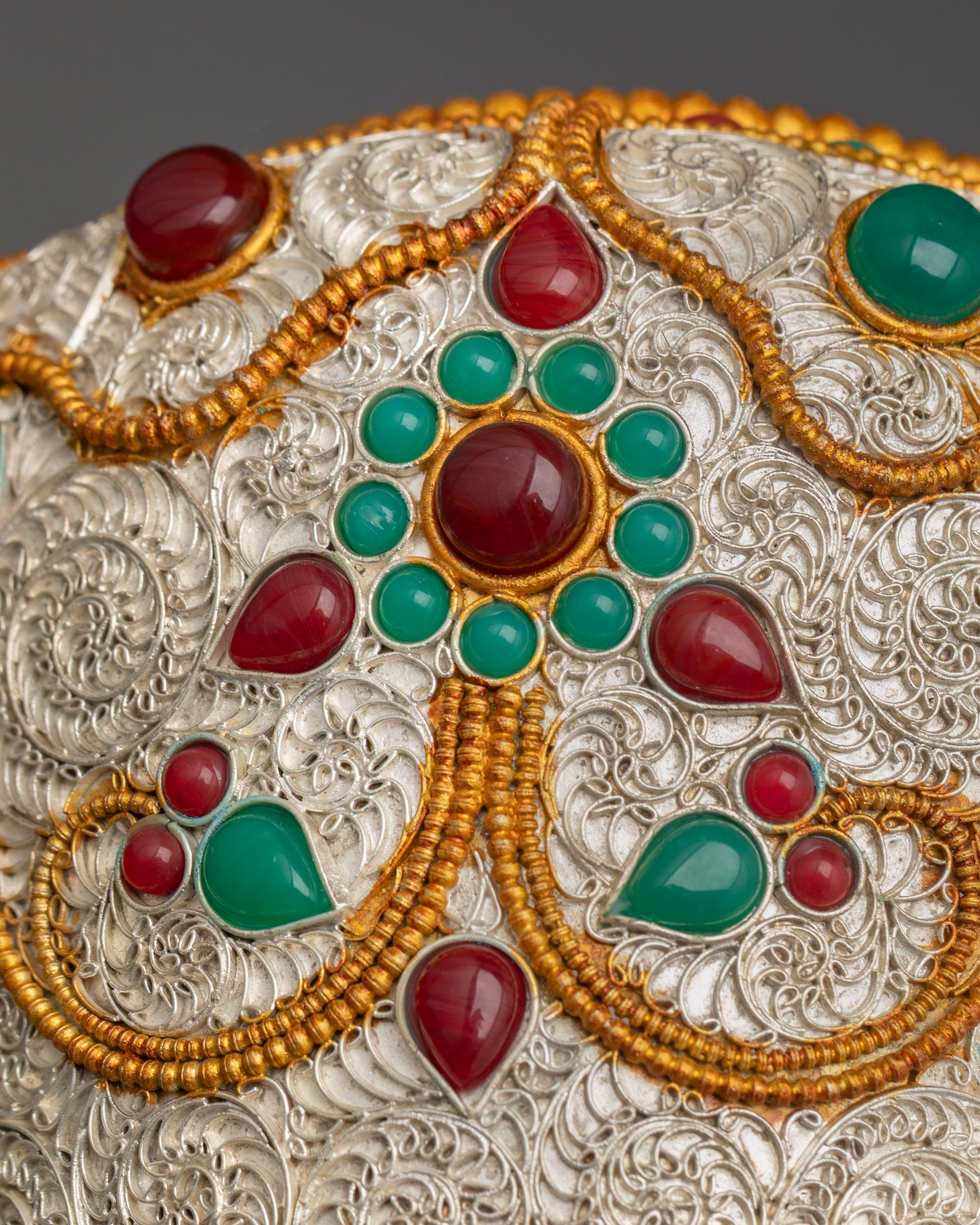 Tibetan Crockpot | Himalayan Copper & Gold-Plated Ritual Artwork