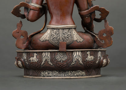 White Tara Statue – Handmade Copper Art from Nepal