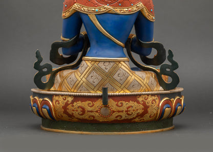 Dark Blue Vajradhara Statue | The Primordial Buddha of Tibetan Buddhism