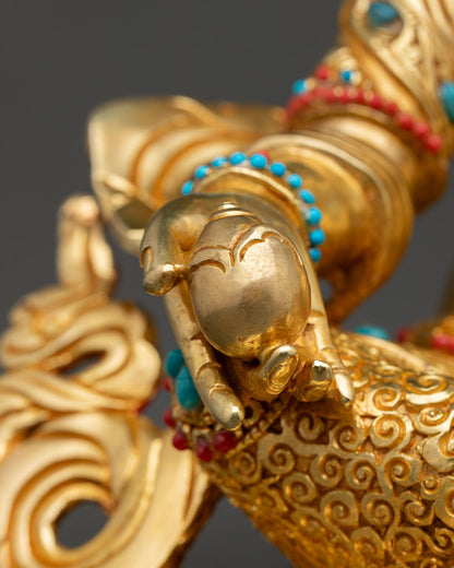 Dzambhala Statue | Buddhist Prosperity Deity Artwork