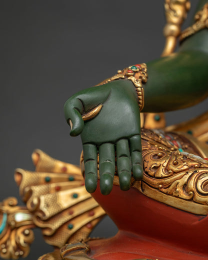 Tranquil Green Tara Statue – Embrace Courage & Inner Peace