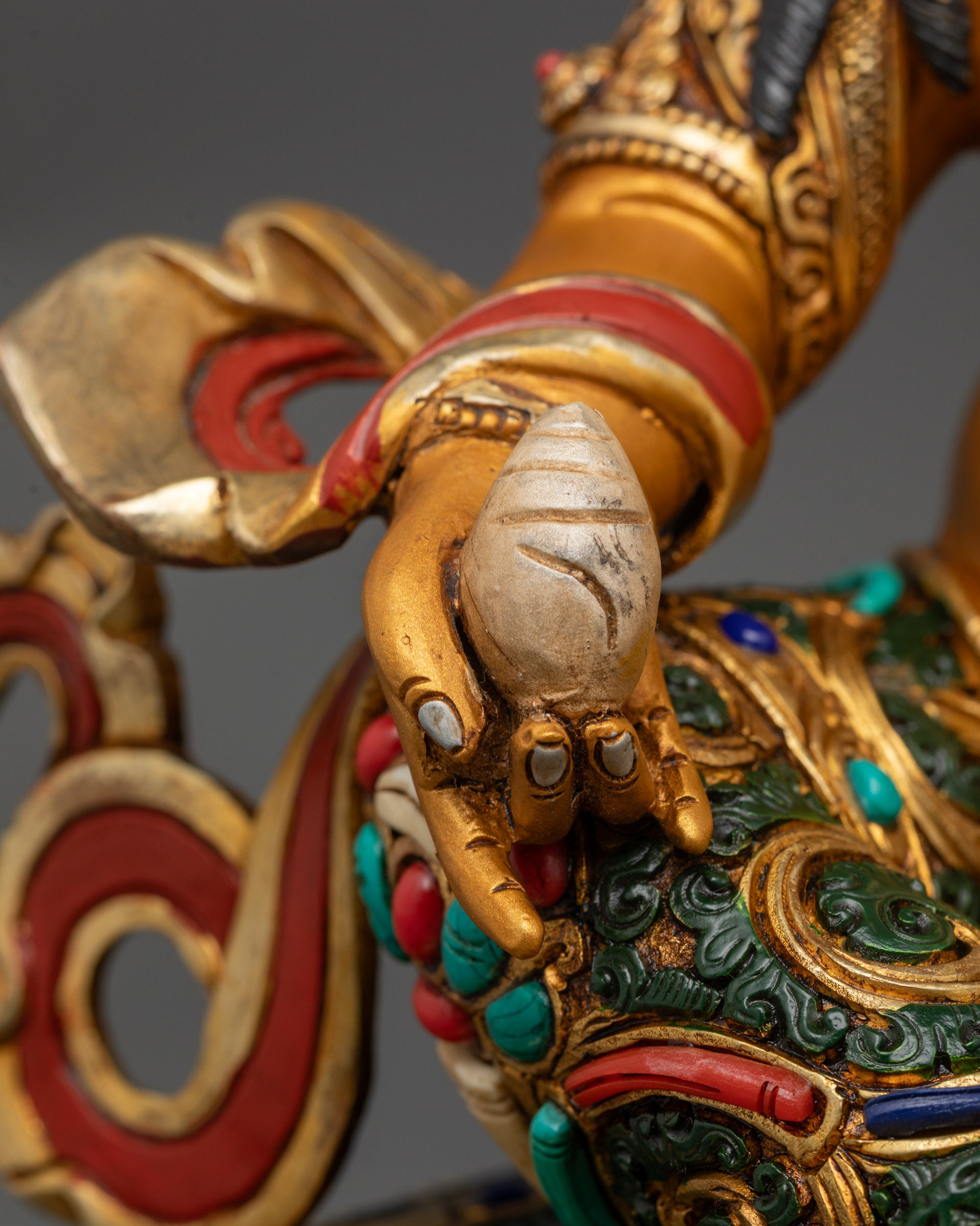 Dzambhala Sculpture | Spiritual Nepalese Copper Statue for Blessings