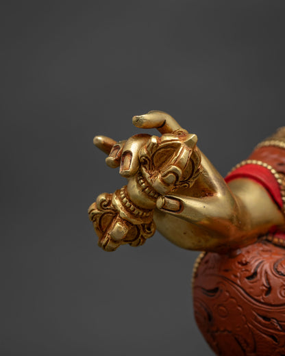 Multicolor Guru Rinpoche Statue | Handcrafted Newari Artwork