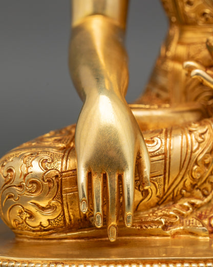 Seated Buddha Shakyamuni – Sacred Himalayan Altar Sculpture