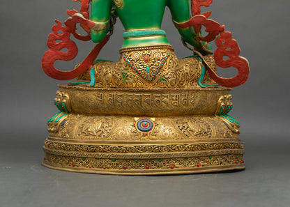 Green Tara Statue | Traditional Buddhist Art for Sacred Space