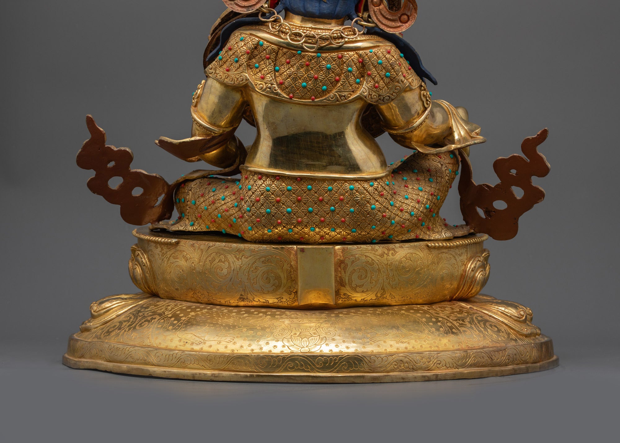 Crowned Dzambhala Statue for Prosperity | Himalayan God of Wealth Art