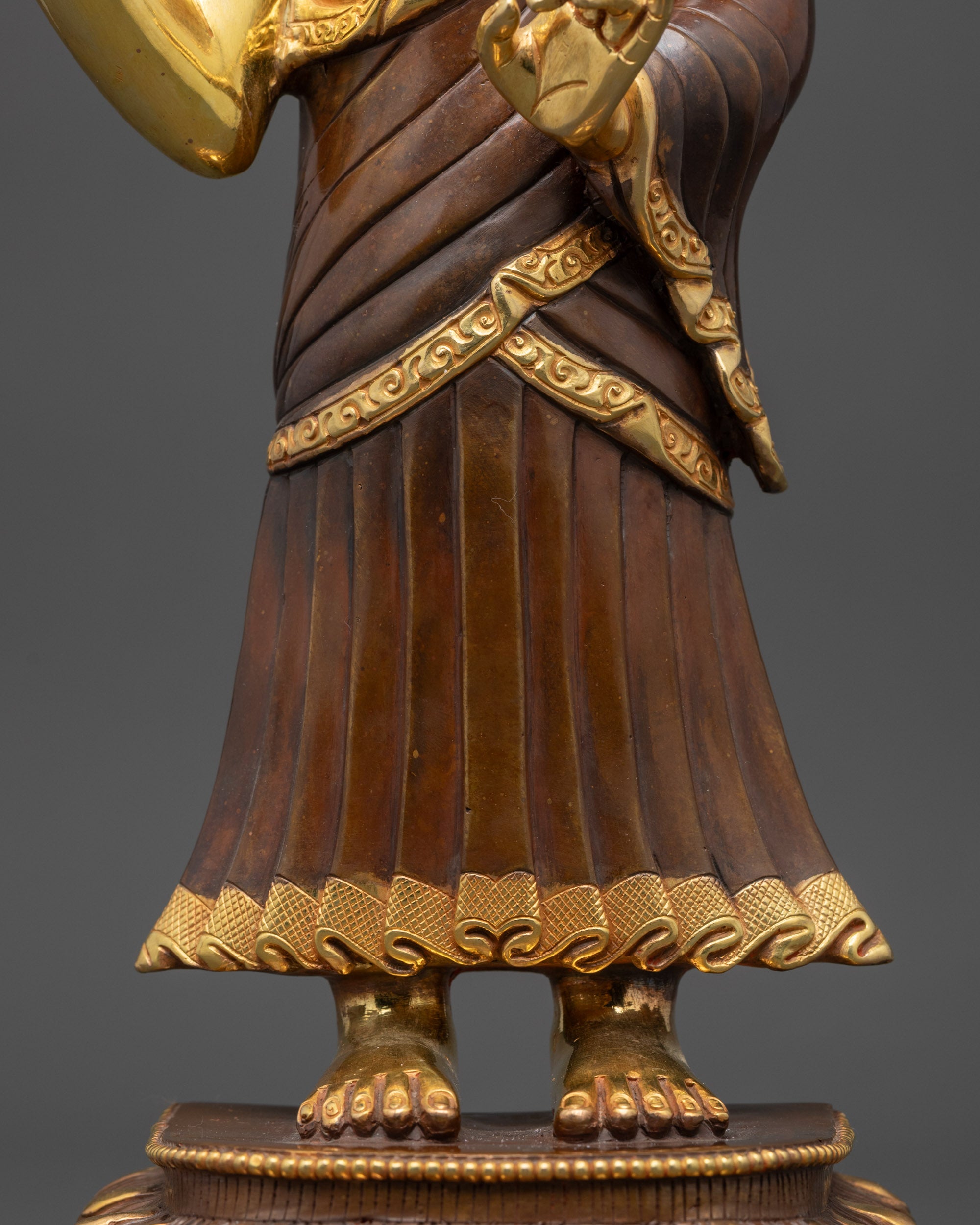 Gautama Buddha and Disciples Statue | Traditional Buddhist Sculpture