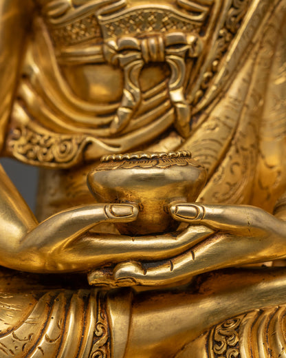 Meditating Amitabha Buddha Statue | Buddhist Artwork from Nepal